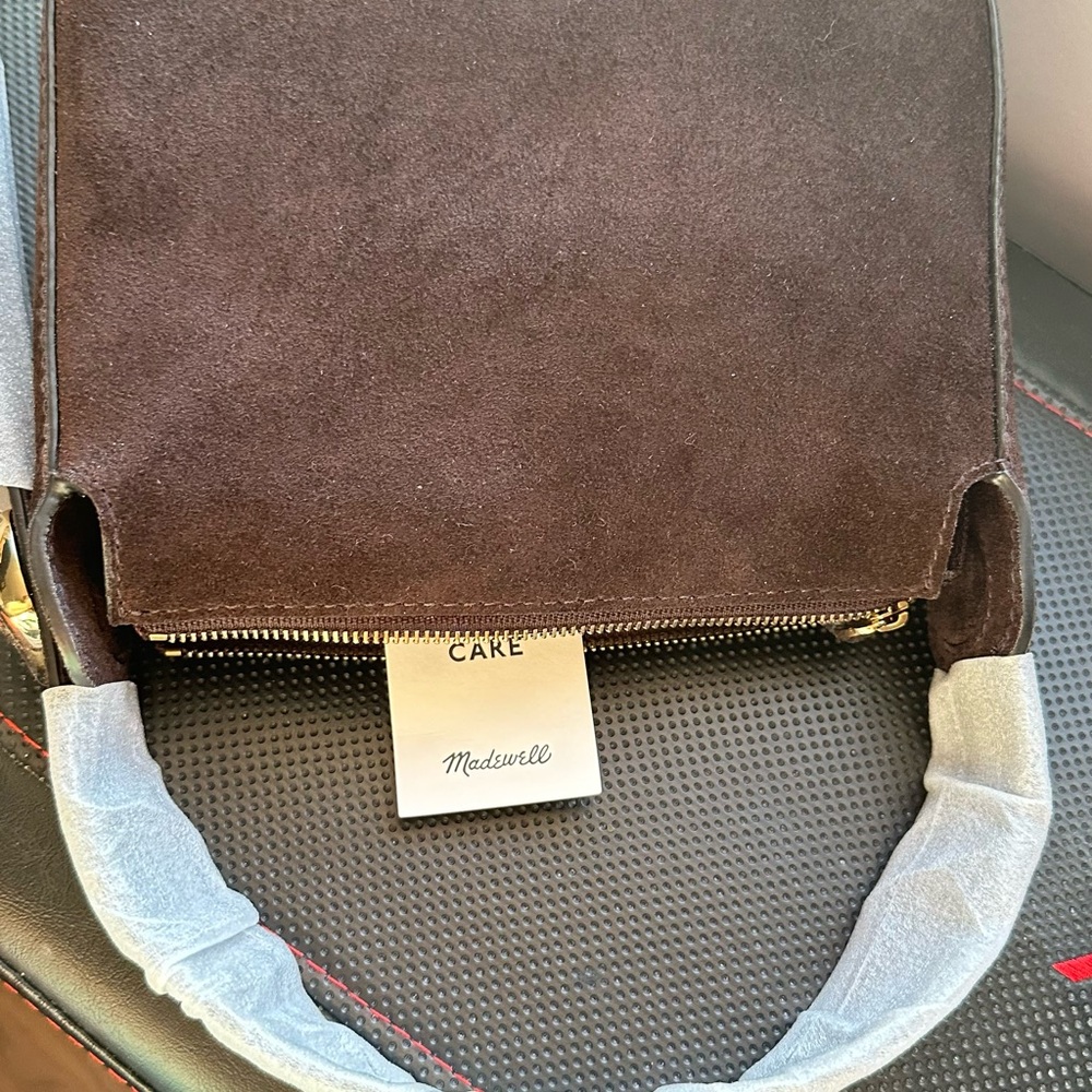 Madewell Dark Brown Wristlet with Gold Clasp - Picture 2 of 4
